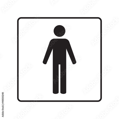 men toilet sign isolated vector