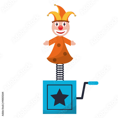 april fools  jack in the box vector illustration eps 10