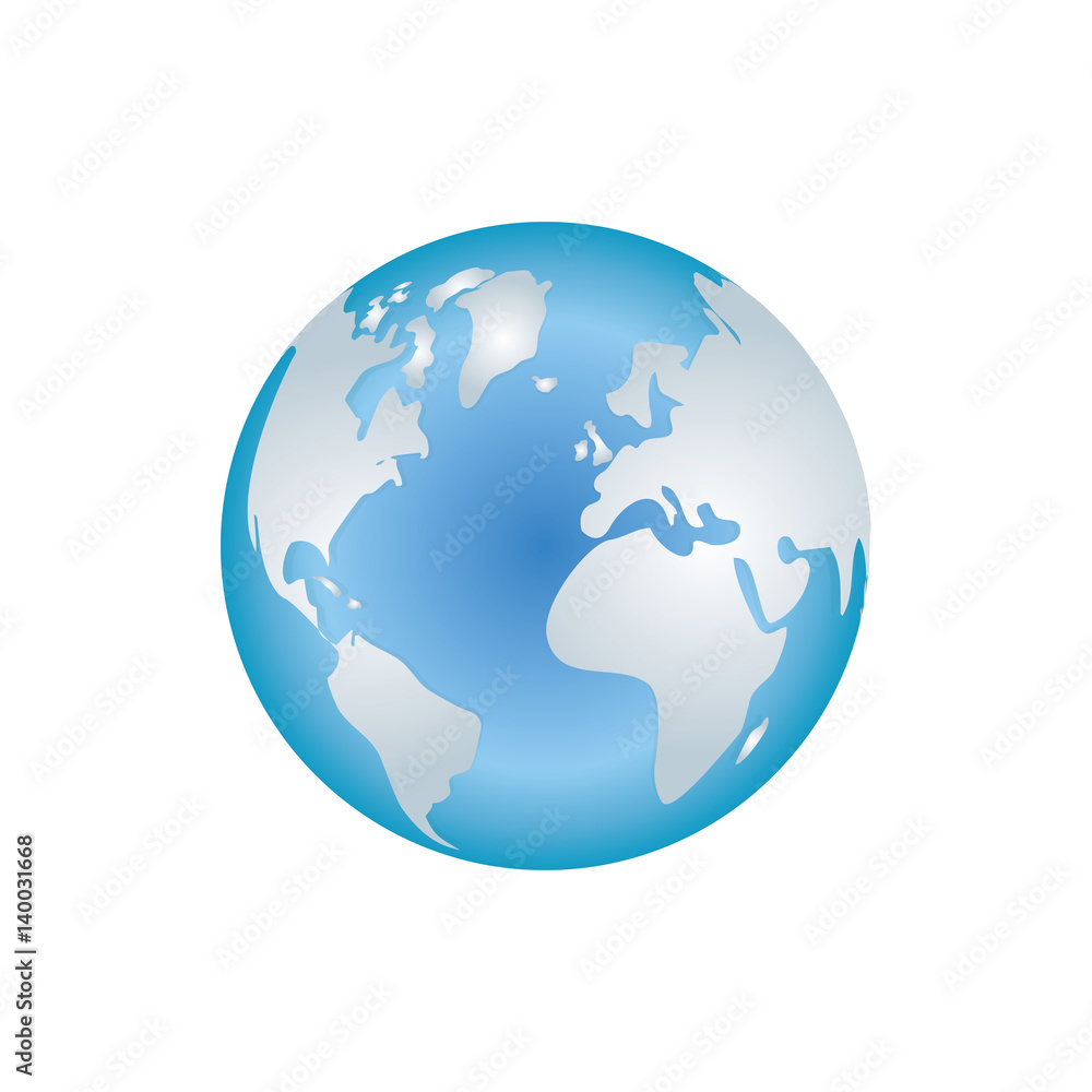 Naklejka premium Isolated earth world icon vector illustration graphic design