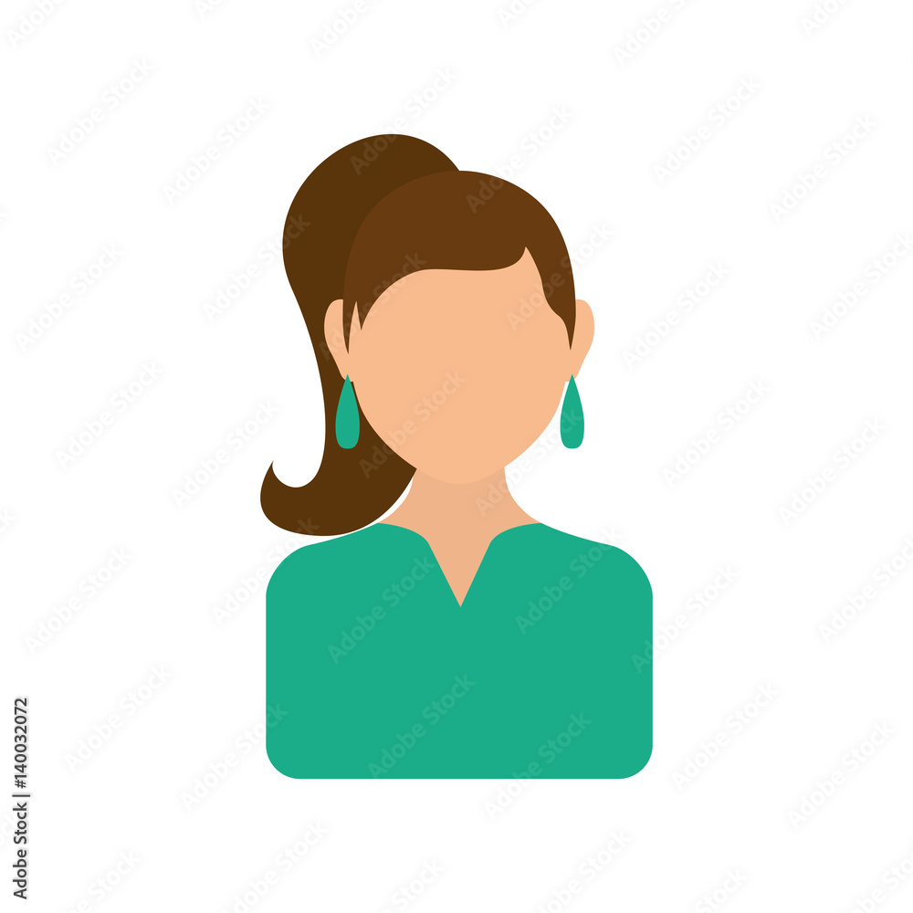 Women faceless profile icon vector illustration graphic design Women faceless profile icon vector illustration graphic design