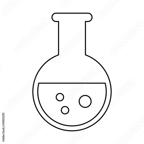 test tube chemistry school line vector illustration eps 10