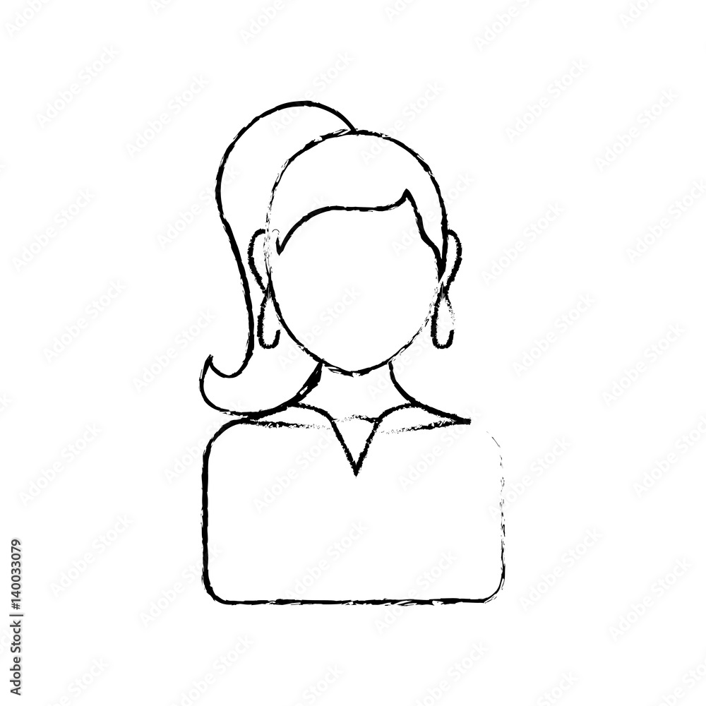 Women faceless profile icon vector illustration graphic design Women faceless profile icon vector illustration graphic design