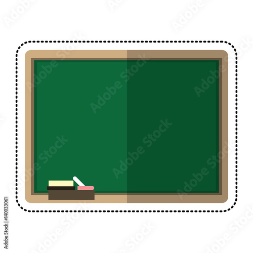 cartoon chalkboard eraser white chalk vector illustration eps 10