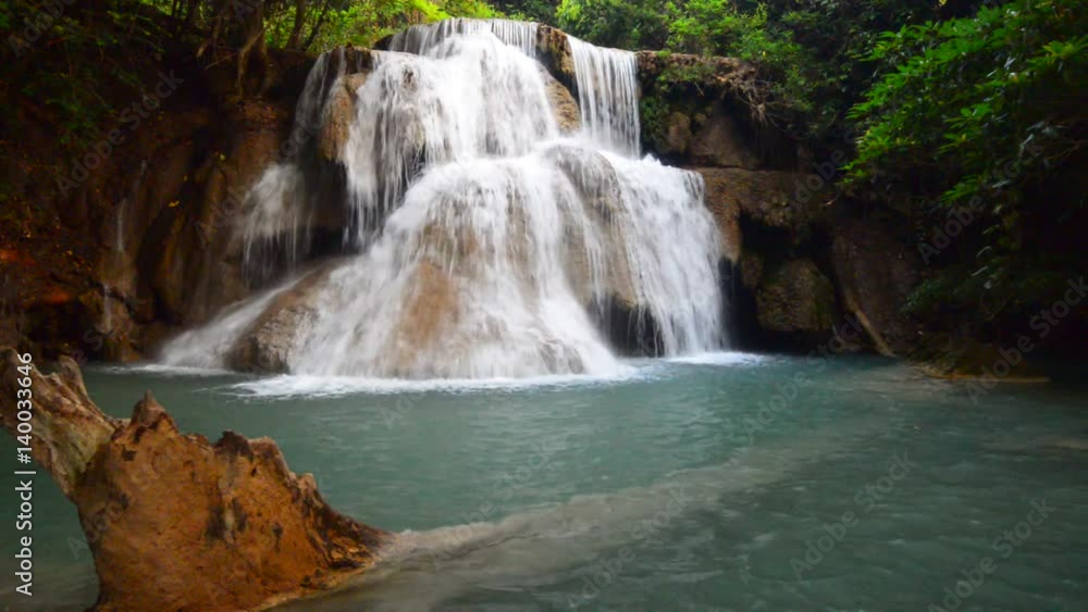 Huay Mae Kamin waterfall in the summer, Kanchanaburi, Thailand Huay Mae Kamin waterfall in the summer, Kanchanaburi, Thailand