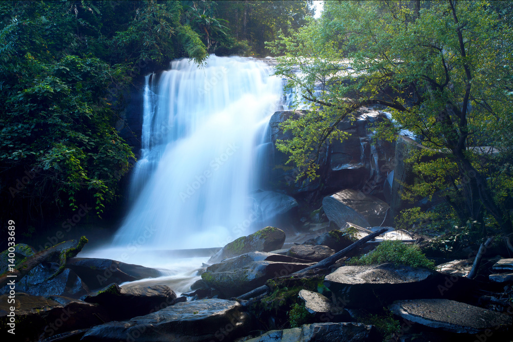 Waterfall, Rainforest Intanon National Park, Chiangmai province, North of Thailand Waterfall, Rainforest Intanon National Park, Chiangmai province, North of Thailand