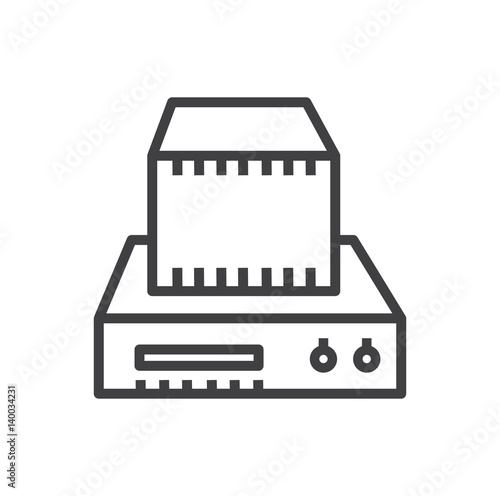 Machine 3D print icon