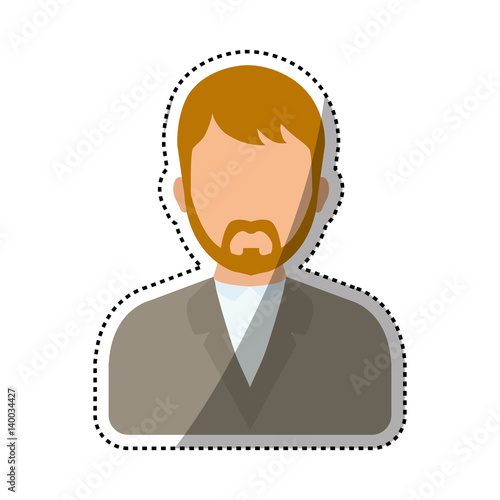 Men faceless profile icon icon vector illustration graphic design