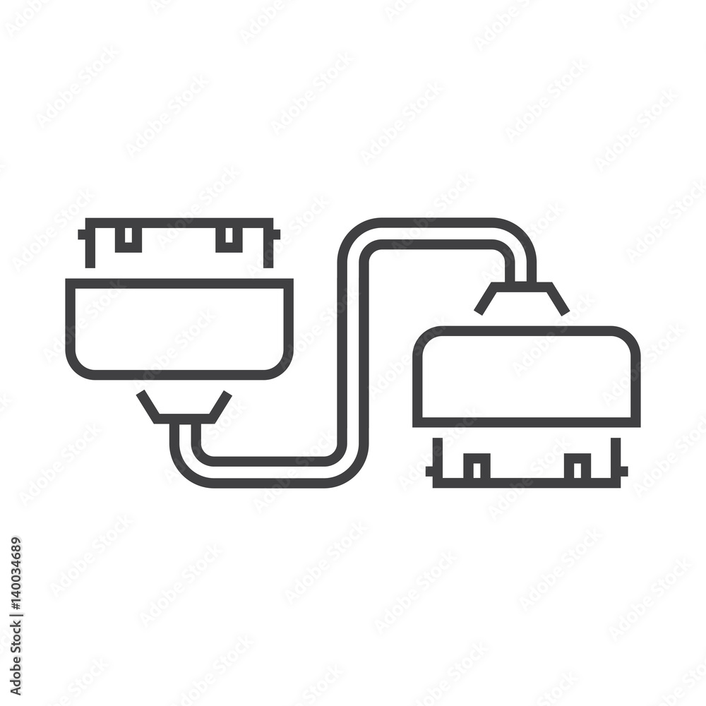 Twin Adapter Line icon Twin Adapter Line icon