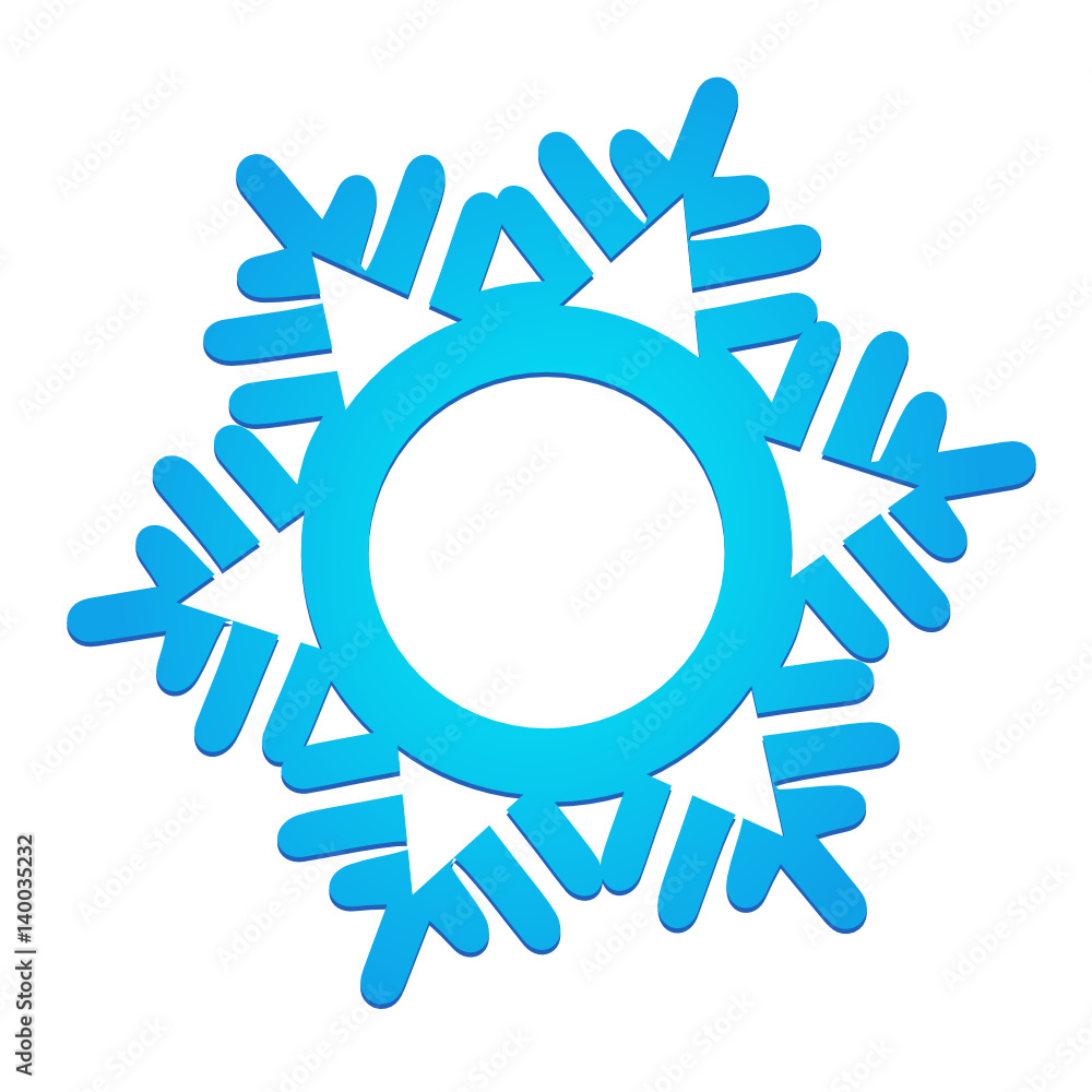 Fototapeta premium flocon bleu