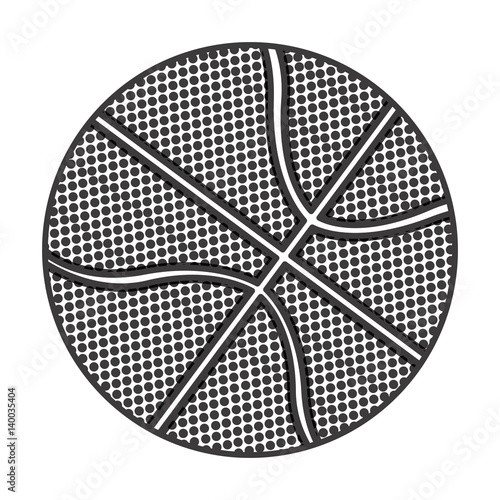 grayscale background with basketball ball vector illustration