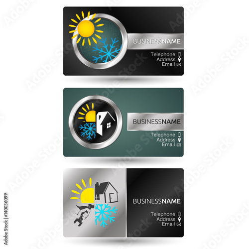 Business card for air conditioning and ventilation