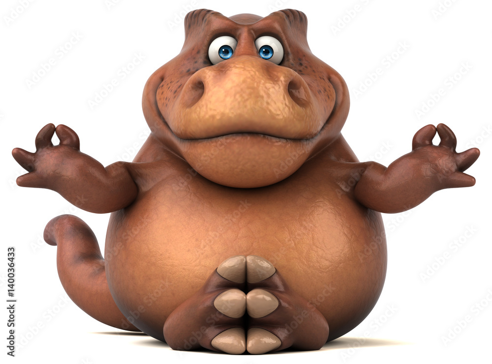 Naklejka premium Fun dinosaur - 3D Illustration