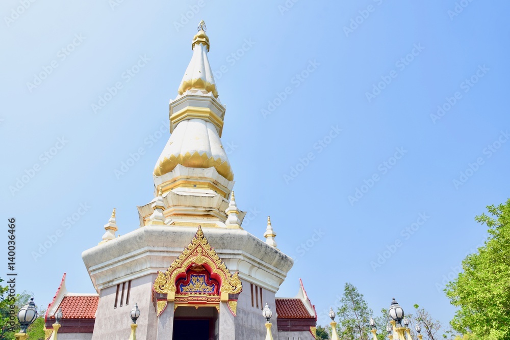 Beautiful Pagoda at Wat Hin Mak Peng in Nong Khai Province, Thailand Beautiful Pagoda at Wat Hin Mak Peng in Nong Khai Province, Thailand