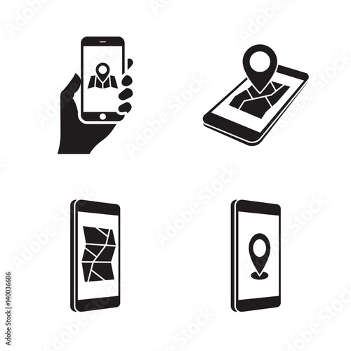 GPS phone icons