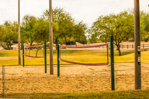 Volleyball Nets At Local Park