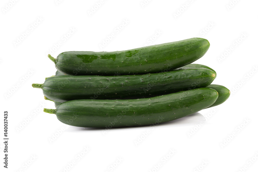 green zucchini vegetables isolated on white background. green zucchini vegetables isolated on white background.