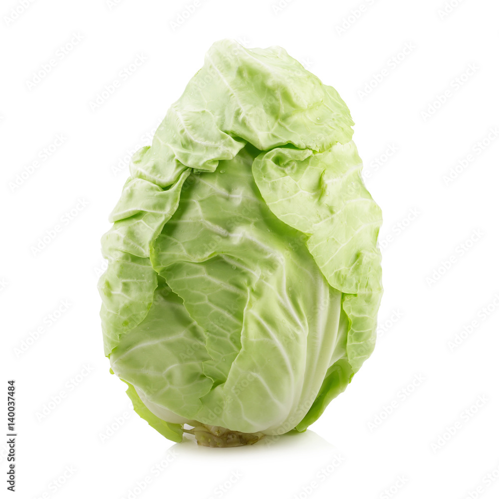 Green cabbage isolated on white background. Green cabbage isolated on white background.