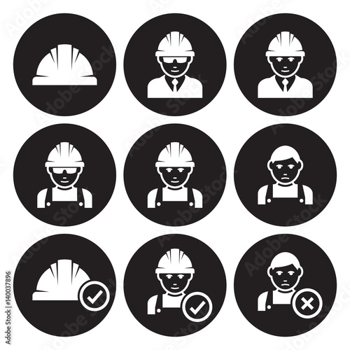 Work helmet icons