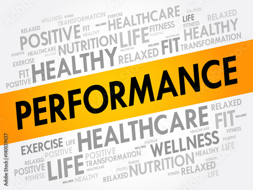 PERFORMANCE word cloud, fitness, sport, health concept