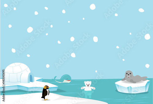 Artic animal background