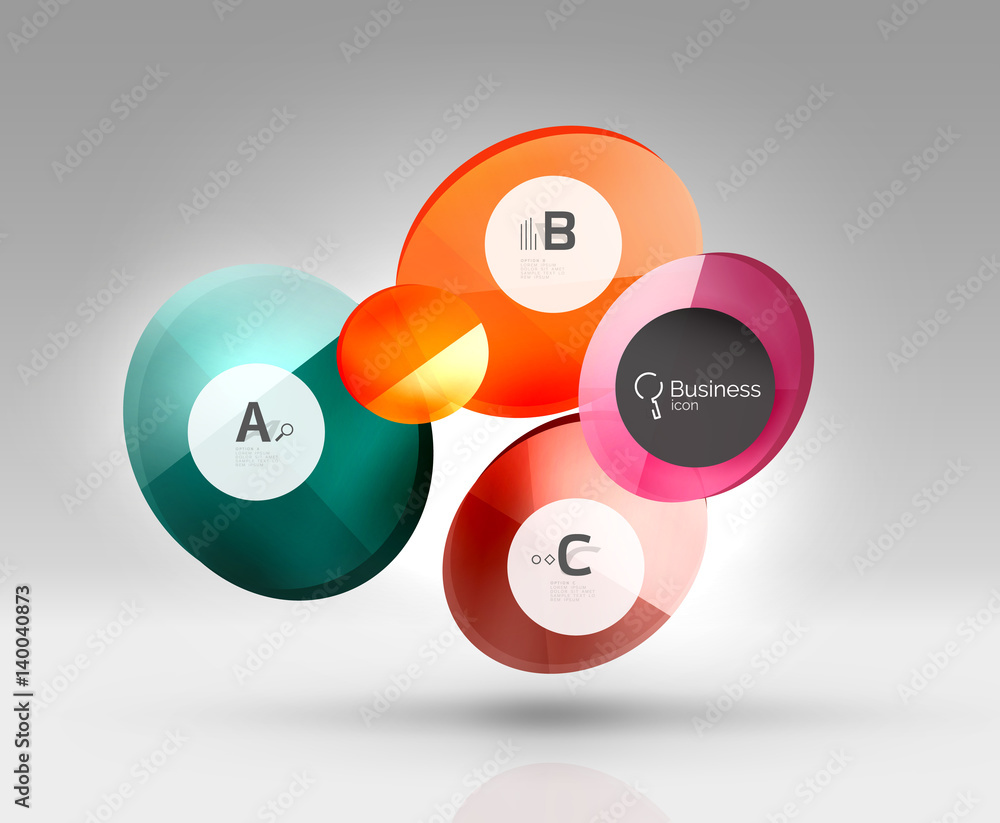 Colorful glossy circle infographics Colorful glossy circle infographics