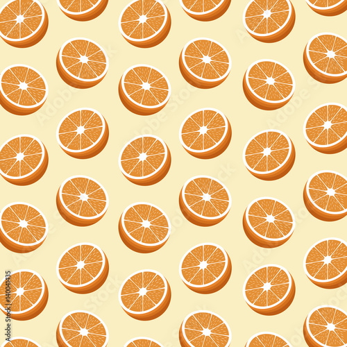 hlaf orange fruit seamless pattern vector illustration eps 10