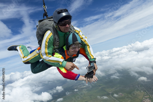 Skydiving photo. Tandem.