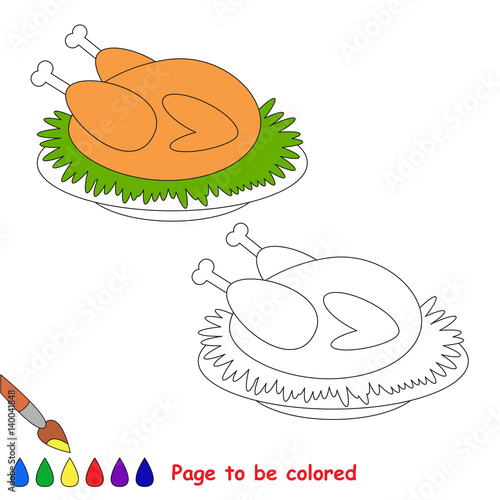 Page to be colored, simple education game for kids.