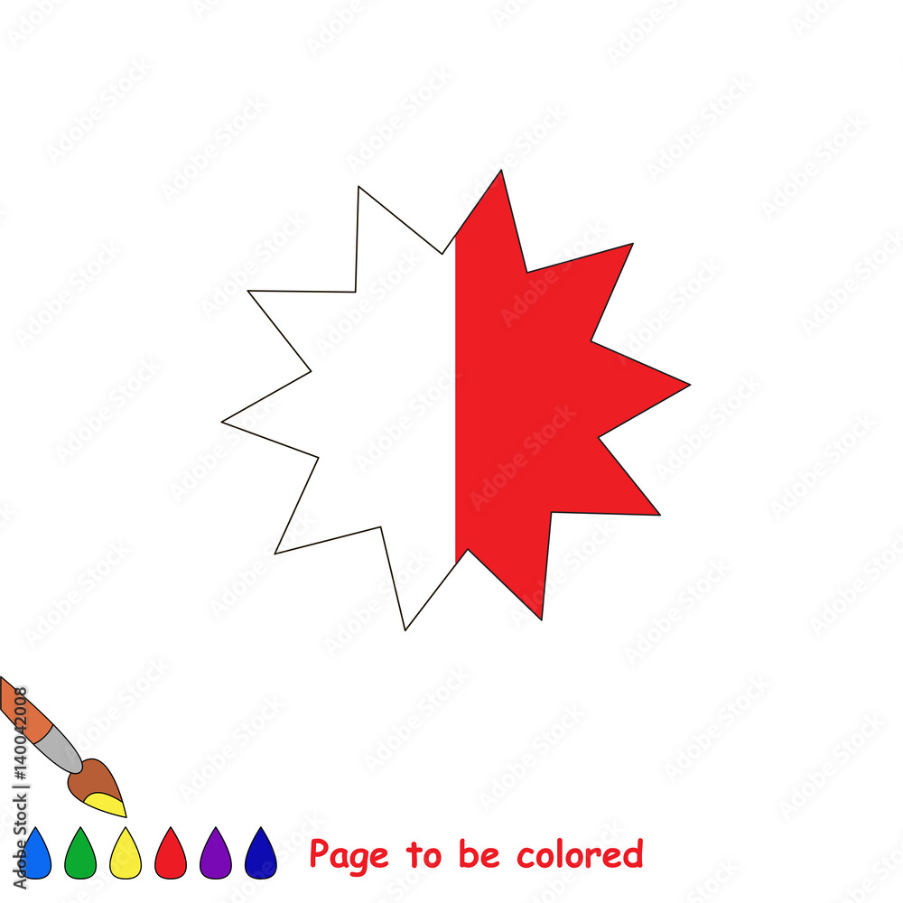 Kid game to be colored by example half. Kid game to be colored by example half.