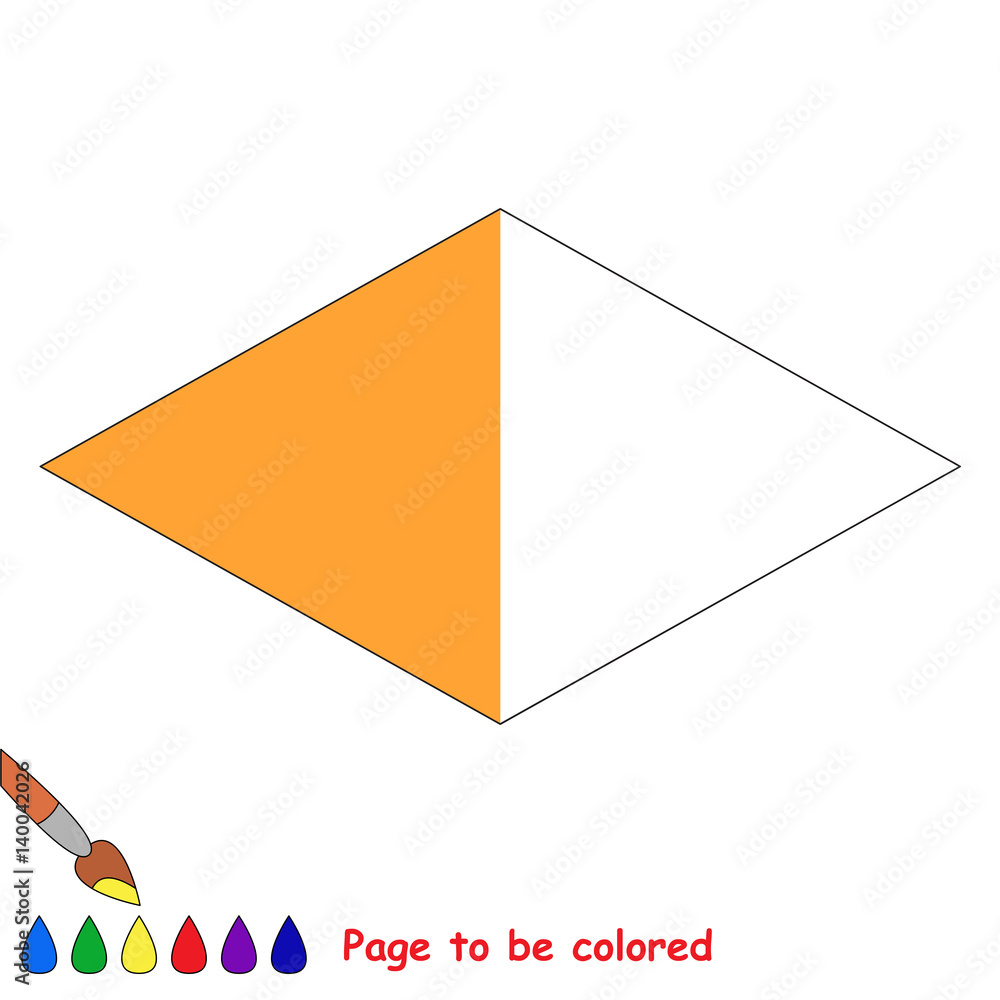 Kid game to be colored by example half.