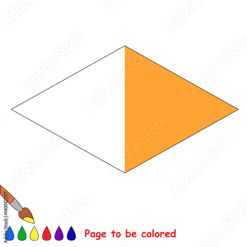 Kid game to be colored by example half.