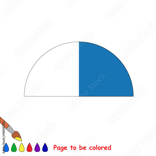 Kid game to be colored by example half.