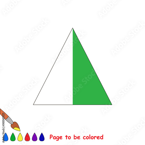 Kid game to be colored by example half.