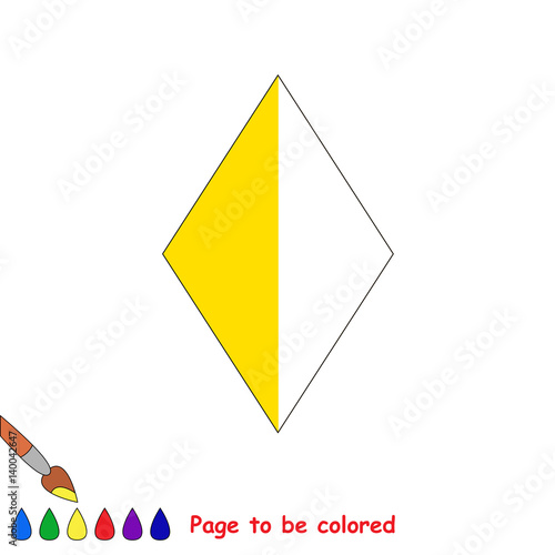Kid game to be colored by example half.