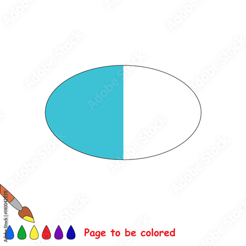 Kid game to be colored by example half.