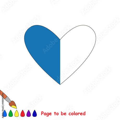 Kid game to be colored by example half.