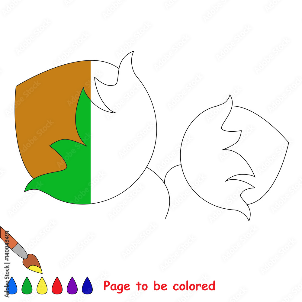 Kid game to be colored by example half. Kid game to be colored by example half.