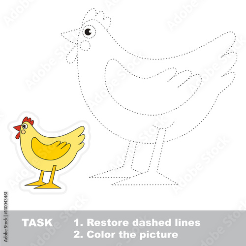 Vector trace educational game for preschool kids.