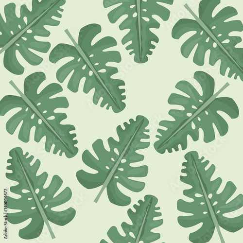 monstera leaves jungle seamless pattern vector illustration eps 10