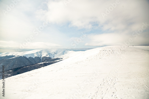 Beautiful weather and visibility in the Carpathian Mountains, Borzhavsky Range, Gimba Mountain © Ivan