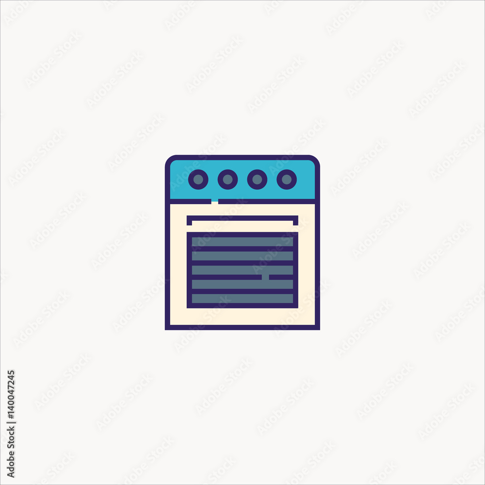 oven icon flat design oven icon flat design