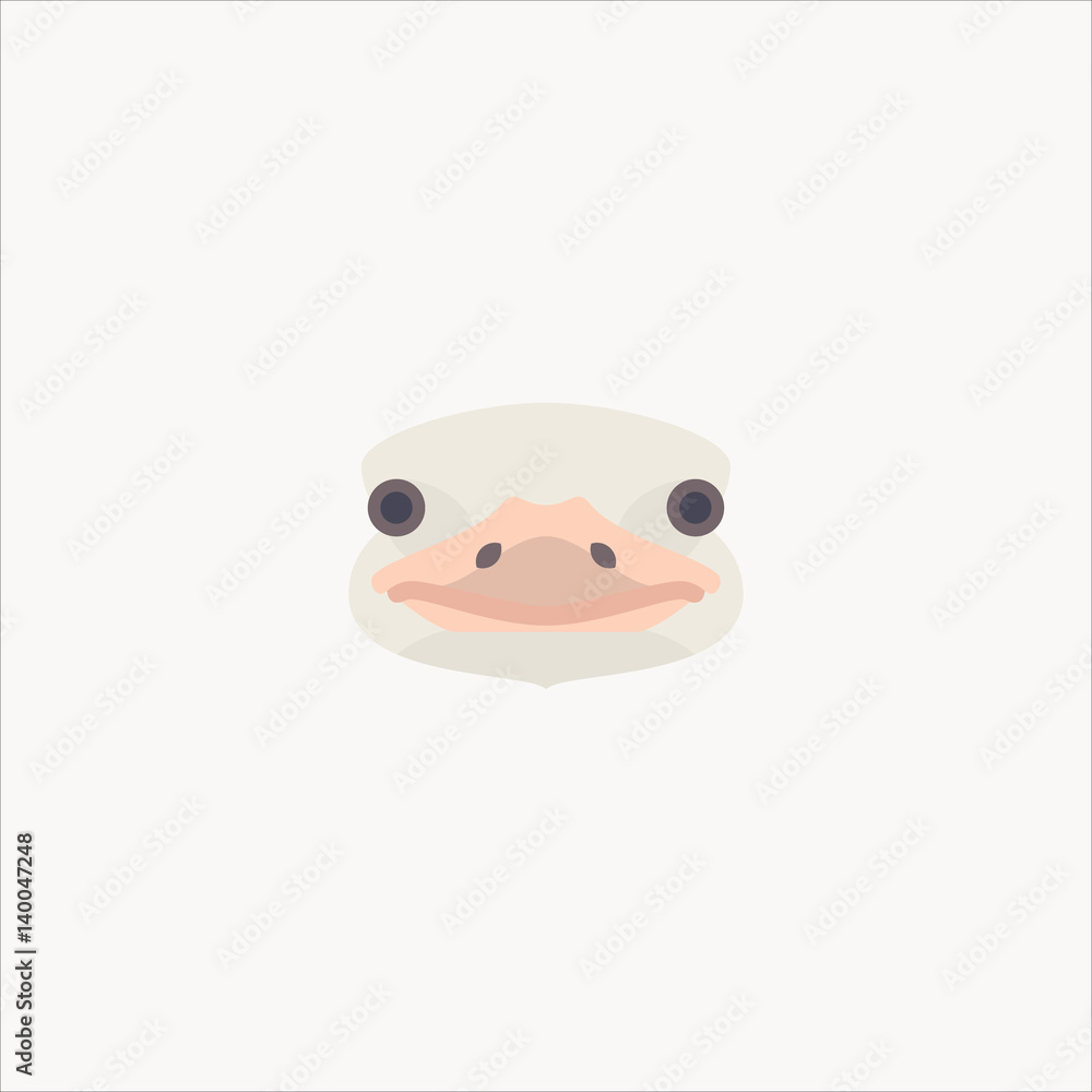 ostrich icon flat design ostrich icon flat design