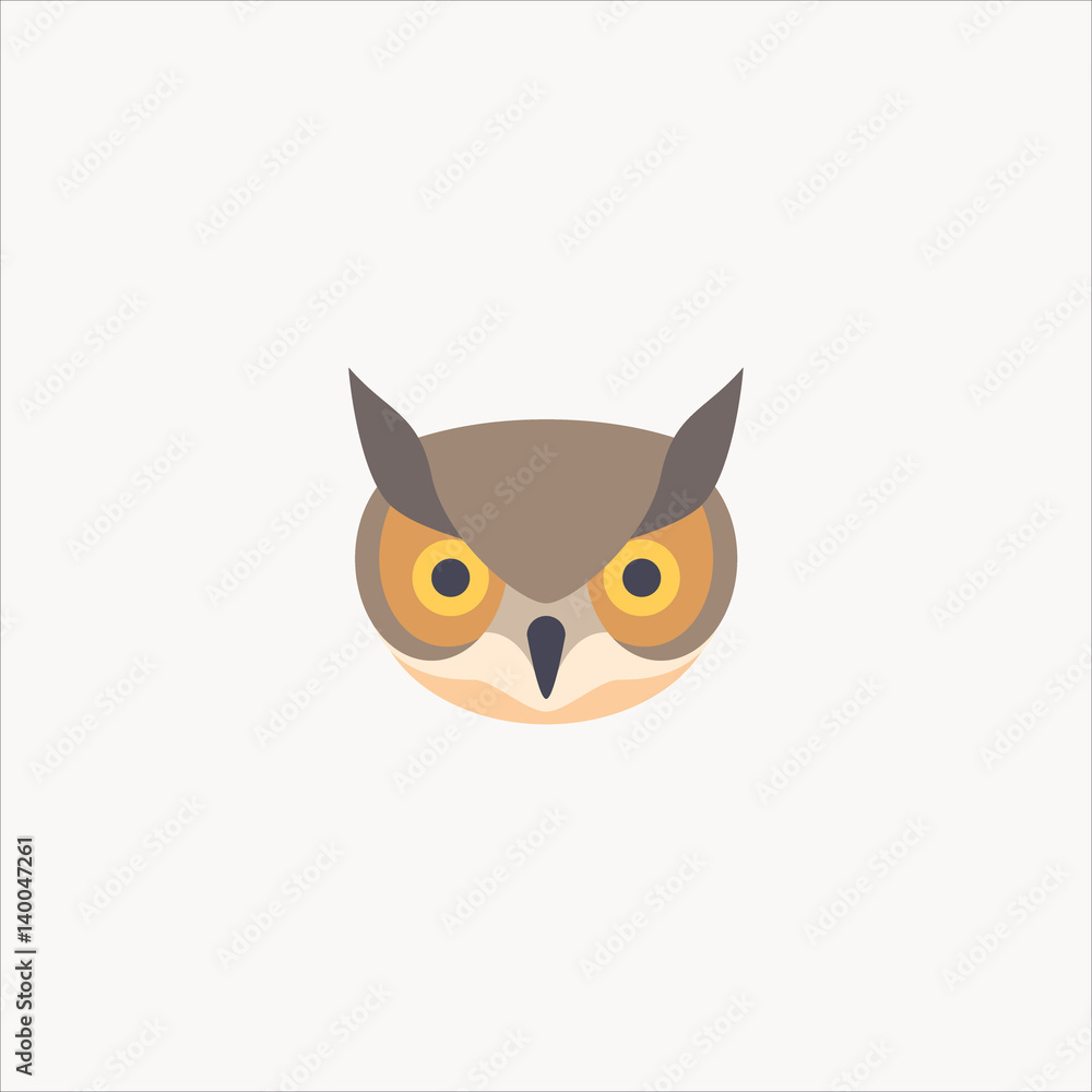 Fototapeta premium owl icon flat design