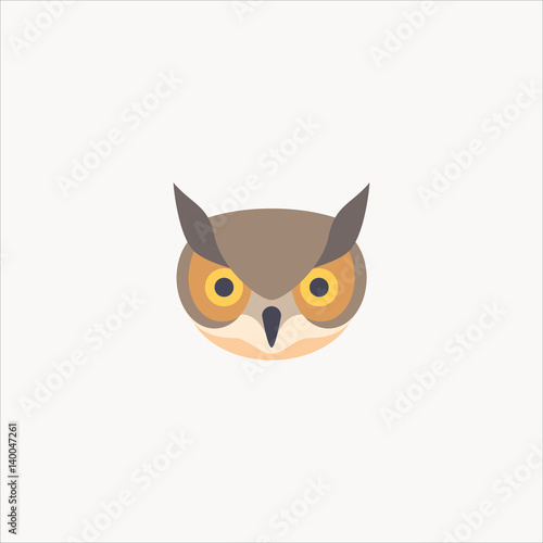 owl icon flat design