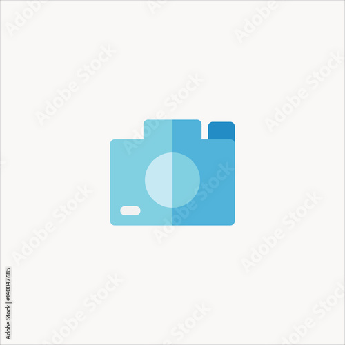 photo camera icon flat design