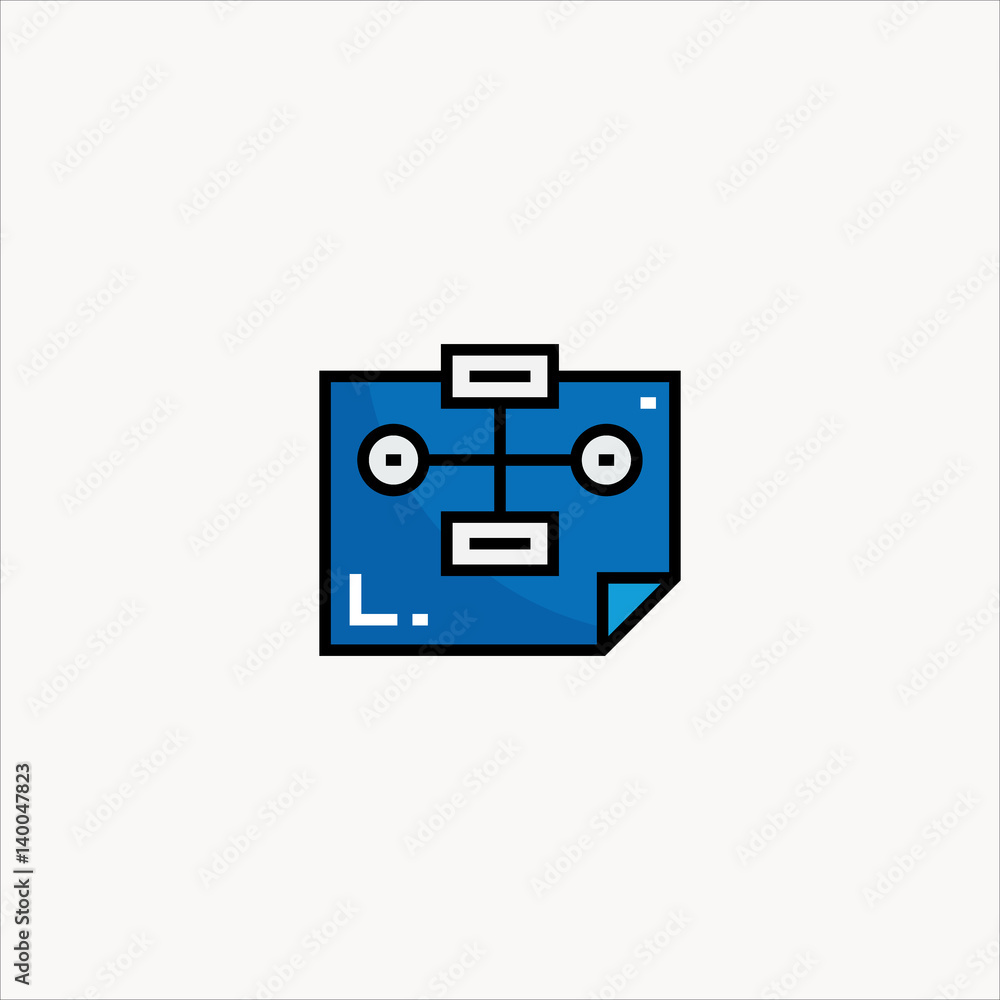 planning icon flat design planning icon flat design