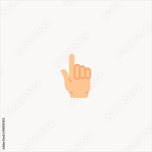 pointing up icon flat design