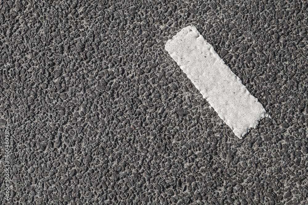 Fototapeta premium White stripe on dark gray asphalt