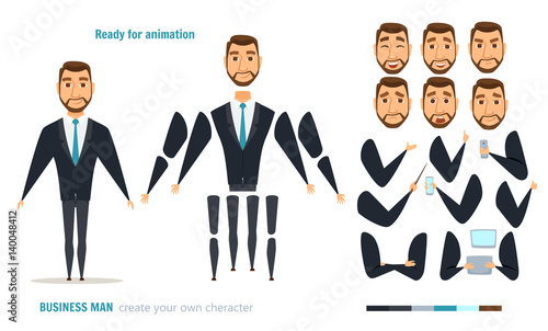 Businessman character animation