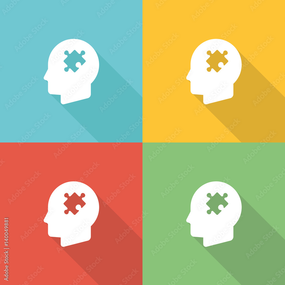 Solution Flat Icon Concept Solution Flat Icon Concept